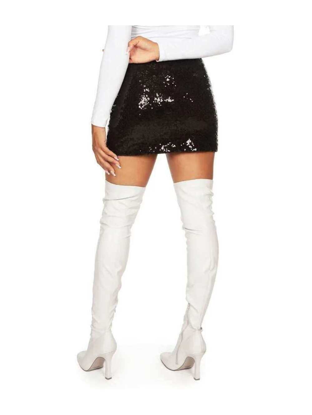 NWT Tipsy Elves Women's Black Sequin Skirt Size XS - Picture 4 of 9